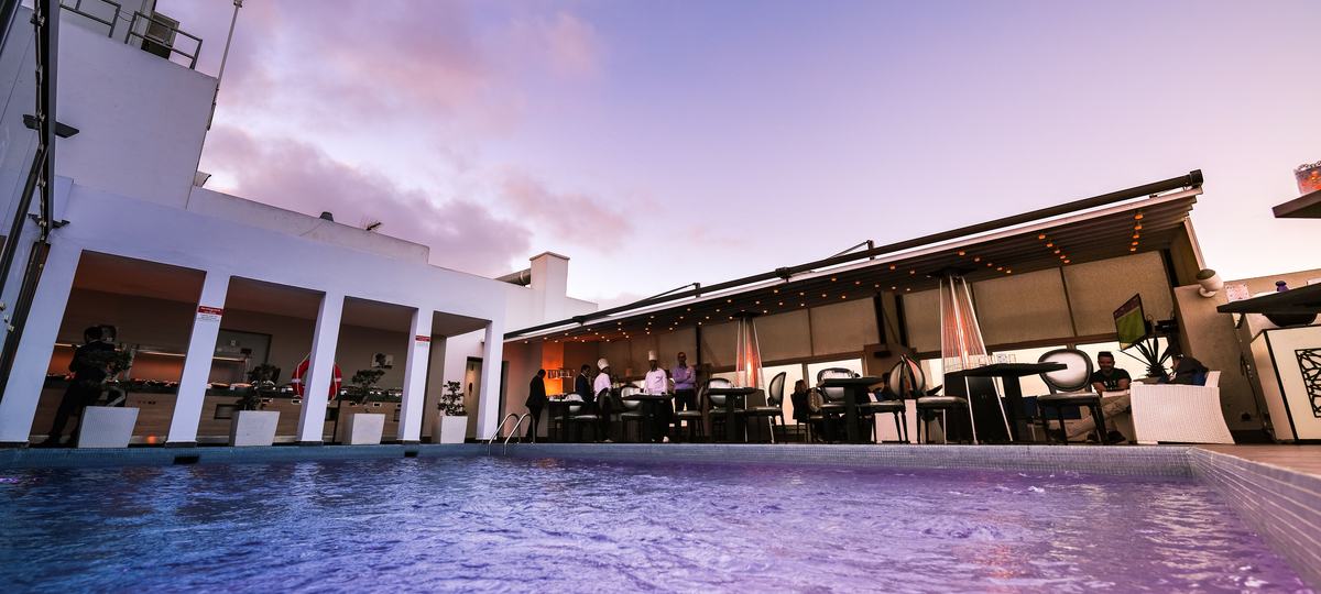 Rooftop Waterfall Pool